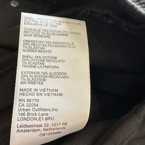 Pantalones holgados BDG negros de pierna ancha para mujer talla XXS - Imagen 7 de 8