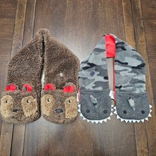 Gap Kids Scarf Lot of 2 Winter Bear Shark Novelty Cold Weather Accessories