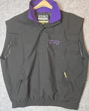 Zero Gravity Black Lightweight Golf Vest 1/2 Zip Gortex  w/TCU  Stitched Logo XL