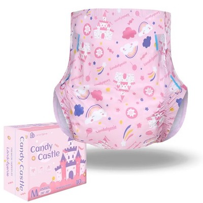 Landofgenie Adult Diapers Pink Printed Diaper Incontinence Underwear Large Ov...