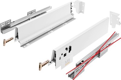 GTV - Modern Box Schublade L=550mm H=83 mm Weiss Leises Schliessen unvollstandig