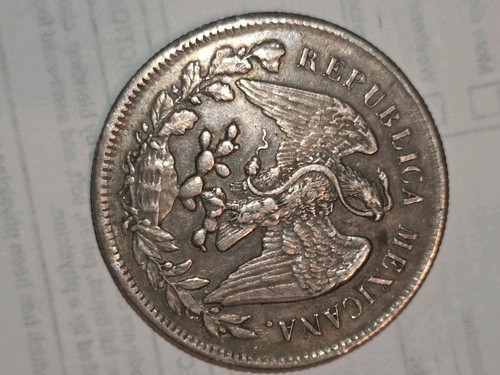 1889 Mexico 8 Reales Silver Foreign Coin UNC Beauty Heavy Natural F.Z. Mintmark - Picture 3 of 9