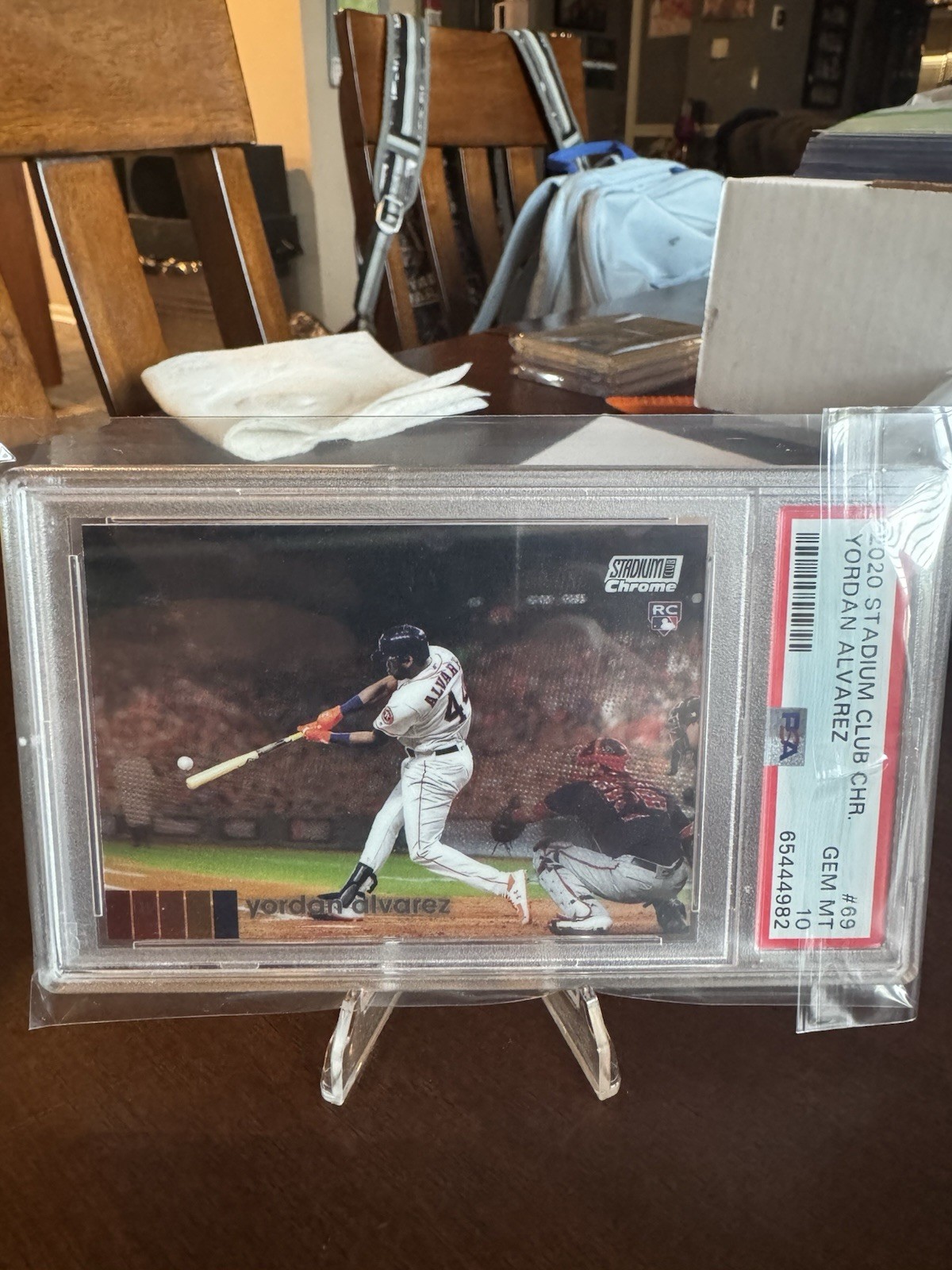 2020 Topps Stadium Club Chrome Yordan Alvarez RC PSA 10