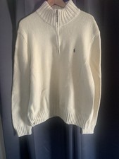 Vintage Polo Ralph Lauren Men's Quarter Zip Pullover Sweater Size XL