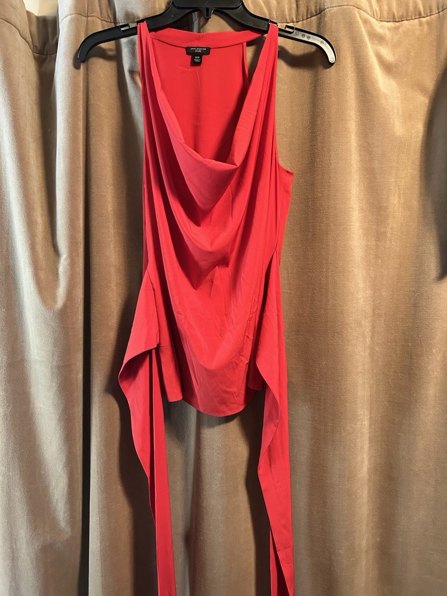 Ann Taylor Red Dress Size 12P Petite