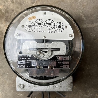 Vintage Sangamo Electric Meter Type JA 