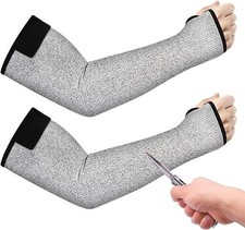 Protective Arm Sleeves 1 Pair, Cut Resistant for Thin Skin, Welding or Gardening