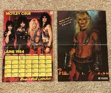 Motley Crue Pull Out Poster from the 80’s Lot Of (2)