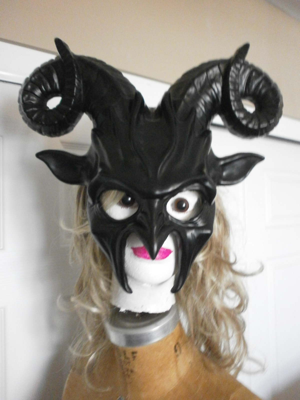 Krampus, Plastic Mask, Adjustable pull string - image 1