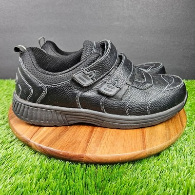 OrthoFeet Alamo 653 Men s Shoes Black Double Strap Sneakers Size 8.5 Medium
