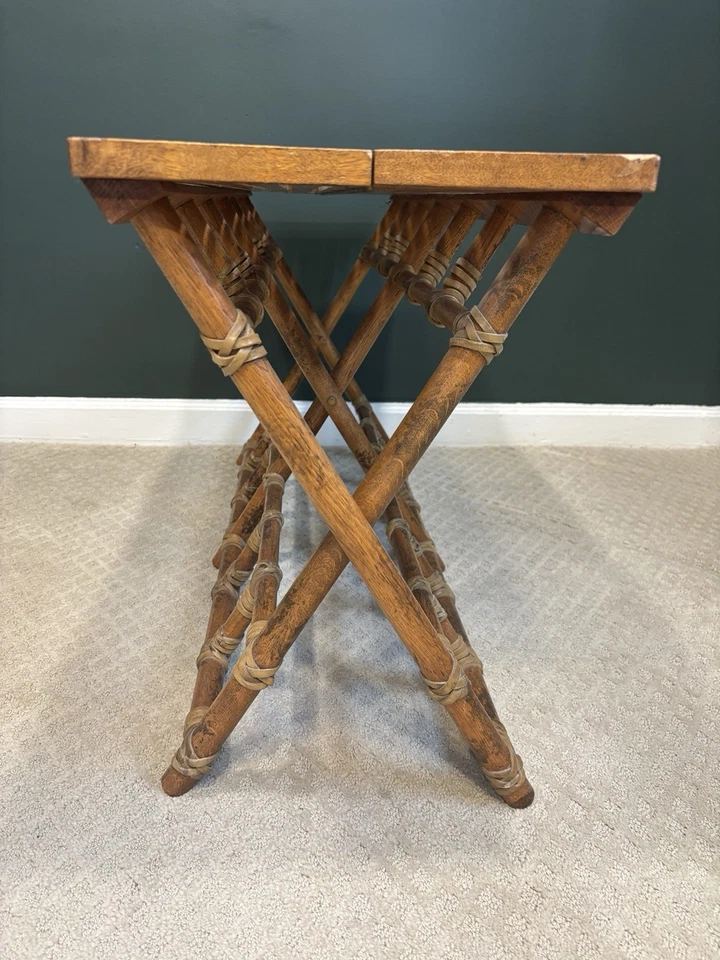 Vintage McGuire Oak Folding Table - Image 4 of 4