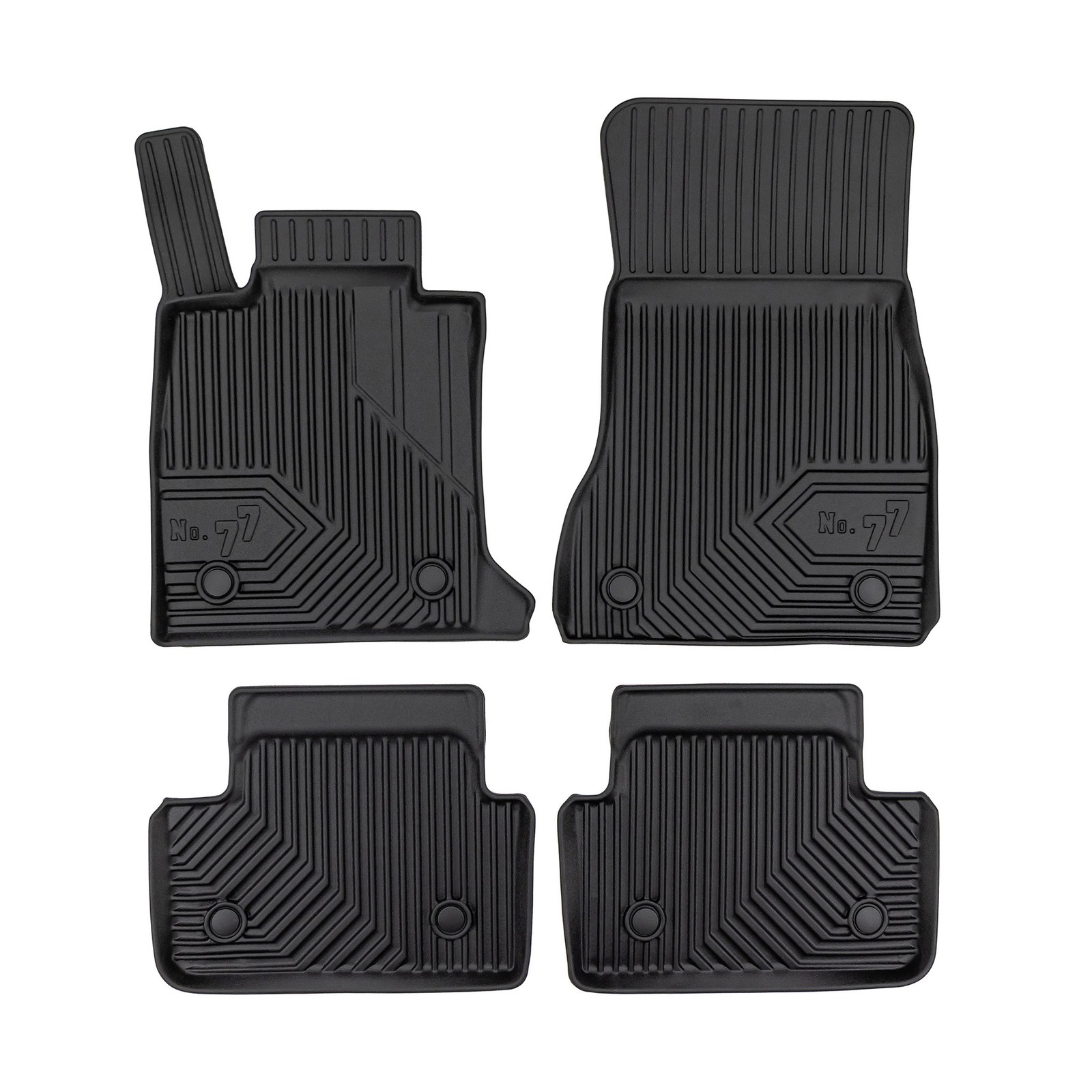 Tapis de sol BMW Série 5 G60 2024-2026 sur mesure en TPE noir 4 pièces