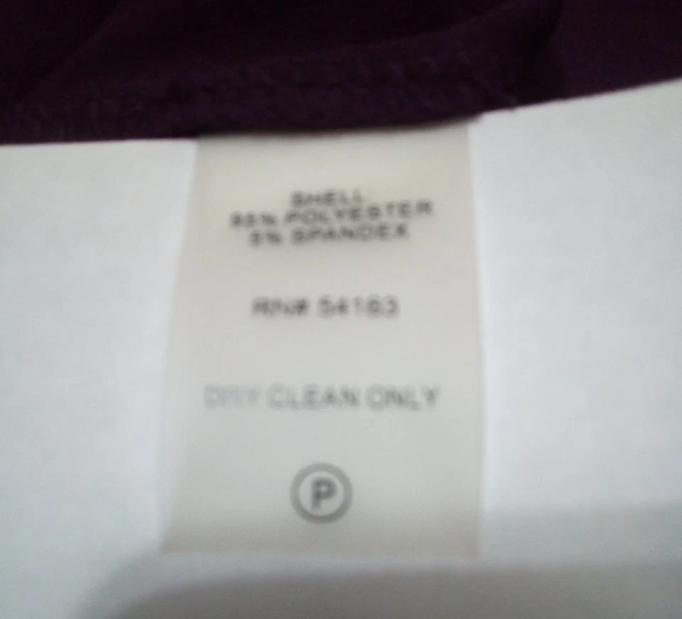 Tommy Hilfiger Sheath Dress Women 8 Plum Round Neck 3/4 Sleeve Bell Sleeve - Image 3 of 4