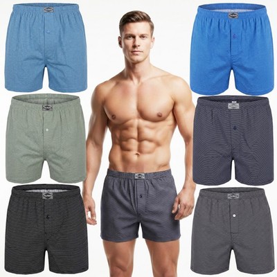 3/6/9/12 Stück Herren Boxershorts Baumwolle Unterhosen Unterwäsche S-6XL A.4200