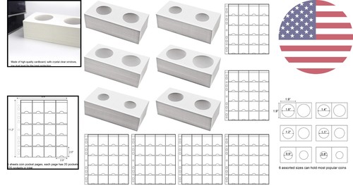 300 Münzrähmchen aus Karton in 6 verschiedenen Größen - Ultimativer Münzschutz & D... - Bild 2 von 9