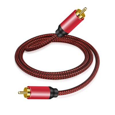 Digital Coaxial Audio Cable 5ft,1RCA to 1RCA Subwoofer Cable Nylon Braided RC...