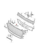 Genuine AUDI Radiator Grille Aluminium Matt 8S0853651EAP6