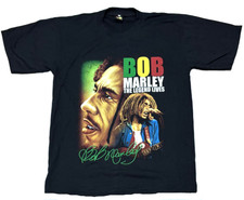Vintage 90s Bob Marley "The Legend Lives" Black T-Shirt Size Large