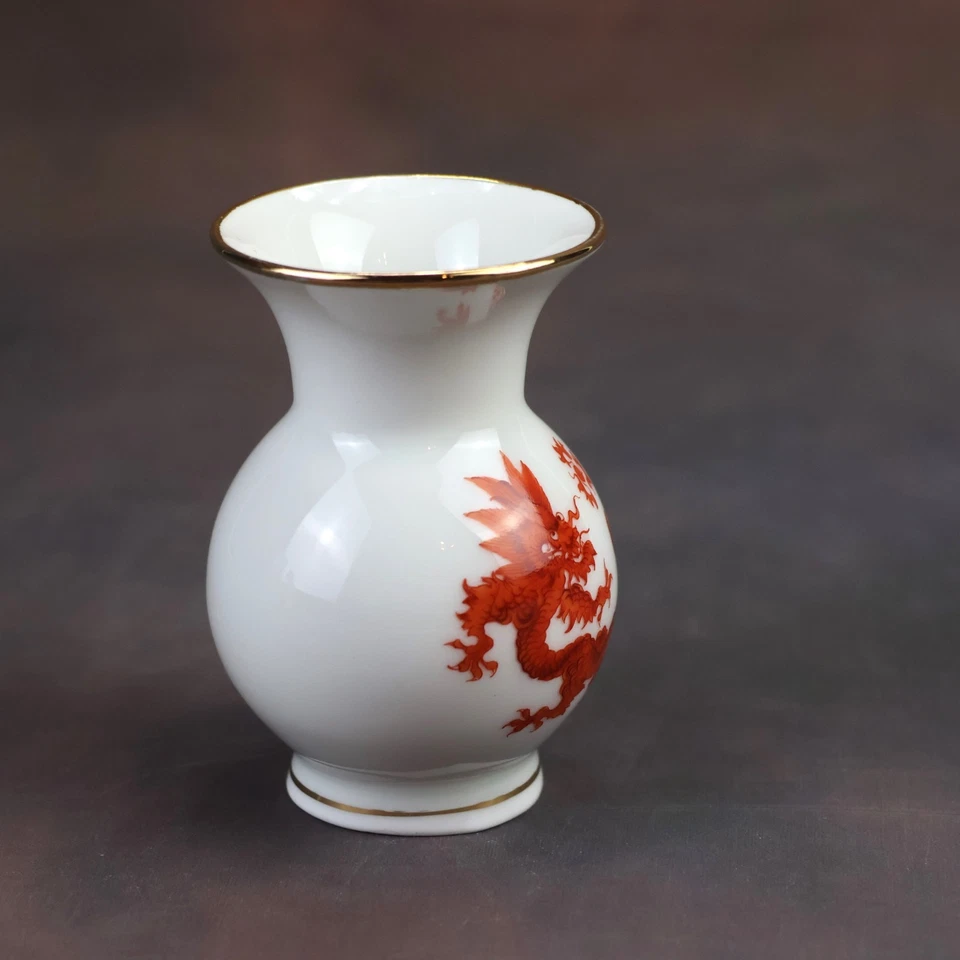 Vase mit Drachen Motiv ,Goldrand ,Ilmenau, von Henneberg, Meißener Handmalerei - Bild 4 von 4
