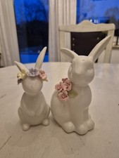 2 Porzellan Osterhasen