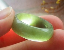 Video Certified Green Natural A Jadeite Jade Round Circle Ring NO. 7.75  418516
