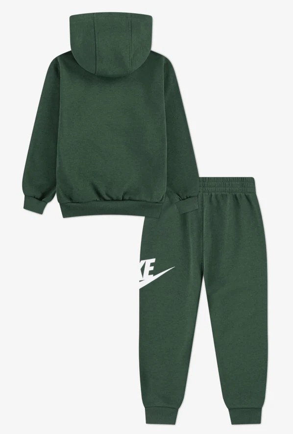 Tuta Bambino Nike Club Fleece - Verde - Immagine 2 di 4