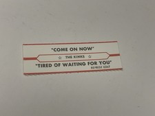 Jukebox Title Strip Kinks Come On Now Tired Of Waiting For You