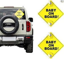 On Board Safety Warning Sticker for Car Window, 5'' 5'' Re Size: Baby On Board
