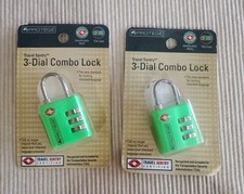 2 Protege Travel Sentry Approved 3 Dial Combination Lock New 1 open box