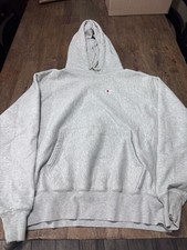 VINTAGE CHAMPION REVERSE WEAVE CLASSIC GRAY HOODIE SWEATSHIRT PULLOVER Large
