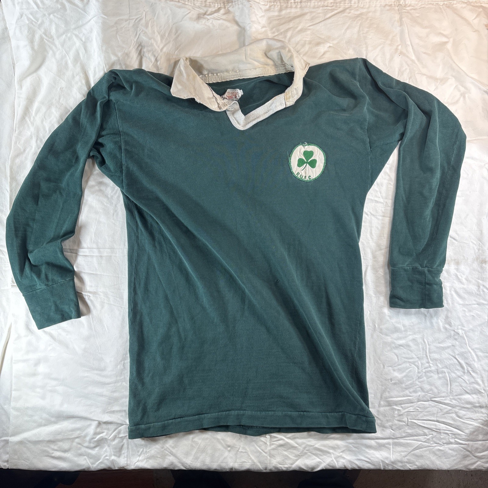 RARE vintage RUFC T shirt Sz 42 rugby union football club Jersey Australia 9G23 image 2