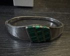 Rare Vintage Native American Bracelet 925 With Unique Green Stone Design — photo 1