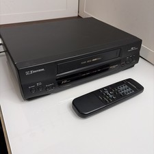 Emerson EV406N 4 Head VHS VCR Video Cassette Recorder Remote AV Cable Tested