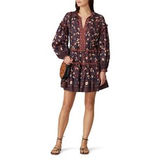 Ulla Johnson Marigold Floral Cotton Tassel Mini Dress Size 4