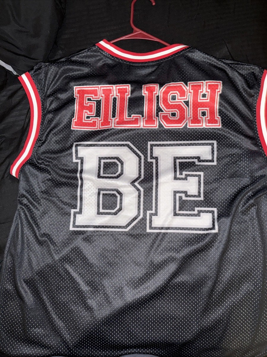 【。】Billie Eilish Red and Black Jersey Billie Eilish red and black sleeveless Jersey RARE | eBay