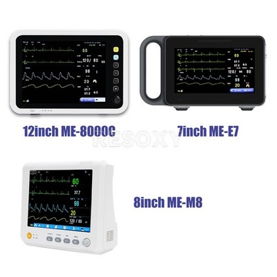 7/8/12 inch Patient Monitor ICU CCU Vital Sign NIBP RESP TEMP SPO2 PR ECG