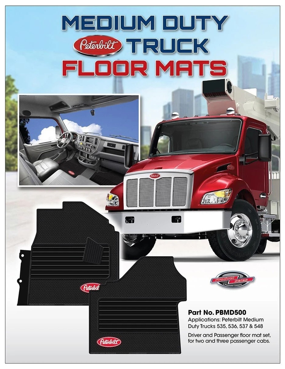 Peterbilt PBMD500 OEM Front Rubber Floor Mats for Medium Duty 535