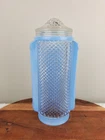 Antique Deco Glass Light Powder Blue Glass Skyscraper Torpedo 8-1/2" Lamp Shade