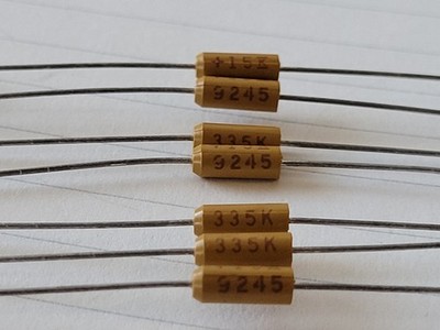 7pcs Kemet TANTALUM AXIAL CAPACITOR 3.3UF 15V 10% T322B335K015AS 0.3'' x 0.1''