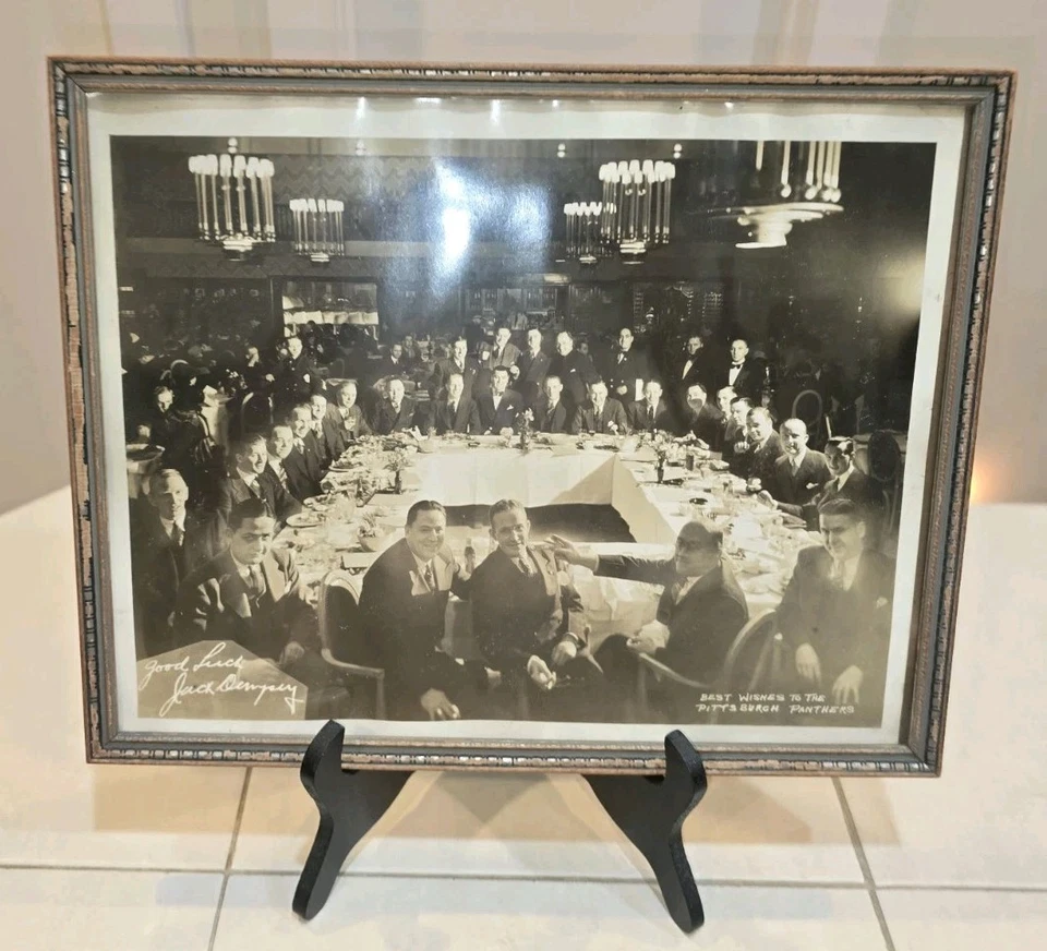 Rare Vintage Jack Dempsey Pittsburgh Pitt Panthers Black and White 11x14 Photo - Image 4 of 4