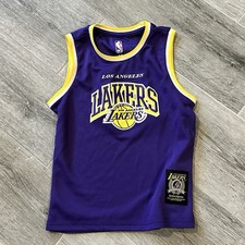 Los Angeles Lakers Warm Up Jersey Official NBA Store Kids Size M 5-6 