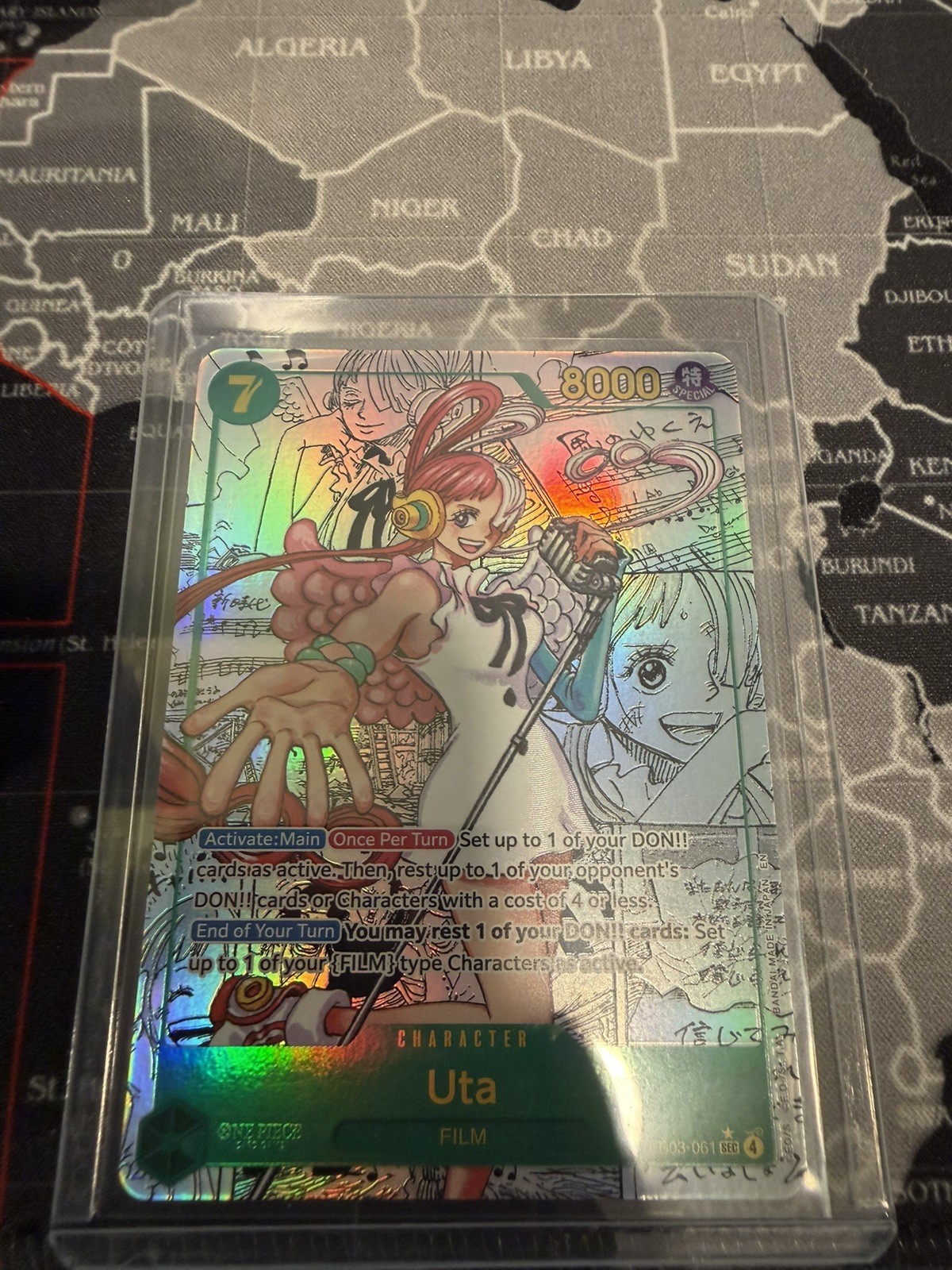Uta Rarest Card Uta EB03-061 Manga Secret Rare Holo Character Card One Piece Heroines ...