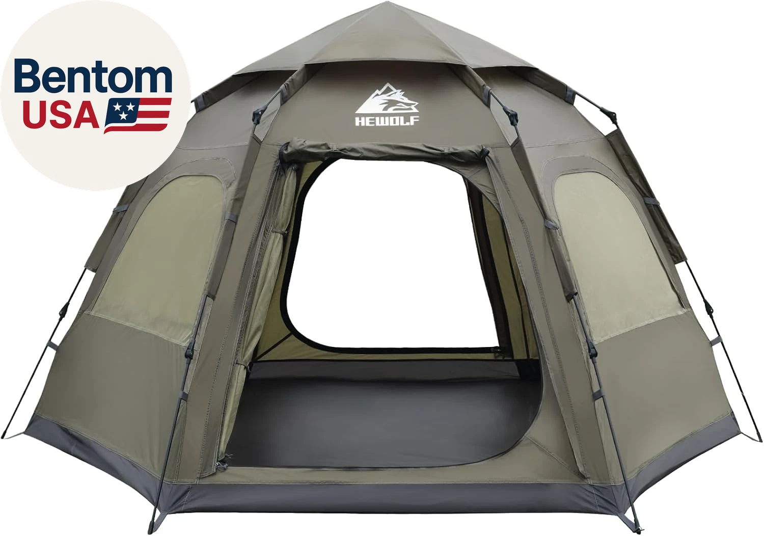 2/3/4 Person Camping Tent - Instant Pop up Waterproof 2 Doors Tent with Easy Set