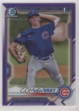 2021 Bowman Draft Chrome Purple Refractor 50/250 Drew Gray #BDC-35 0o6v