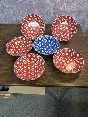 Six Vintage Le Cadeaux Fleur de Provence Melamine 7.5  Cereal/SaladBowl