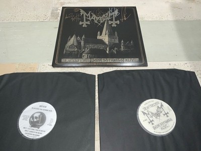 Mayhem de Mysteriis Dom Sathanas Alive  LTD signed Autographed 2 x Vinyl  MARDUK