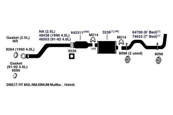 For Jeep Cherokee 1987-1990 AP Exhaust Exhaust Pipe Connector - Image 3 of 4
