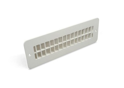 American Motorhome RV 5th Wheel Floor Vent, White , 2" x 10" Plastic 94259