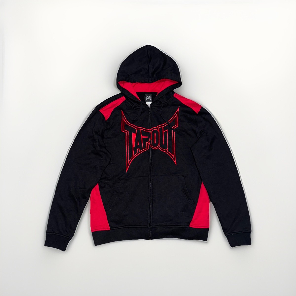 Tapout Black & Red Full Zip Hoodie Embroidered Men's Size XL | eBay
