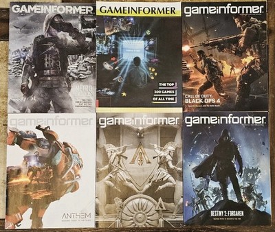 6 Game Informer Magazines #299-300 (Rare Cover) 303-304-305-306 Excellent Cond.